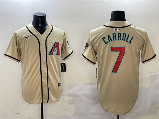 Men%27s Arizona Diamondbacks #7 Corbin Carroll Gold Limited Stitched Jersey->baltimore orioles->MLB Jersey